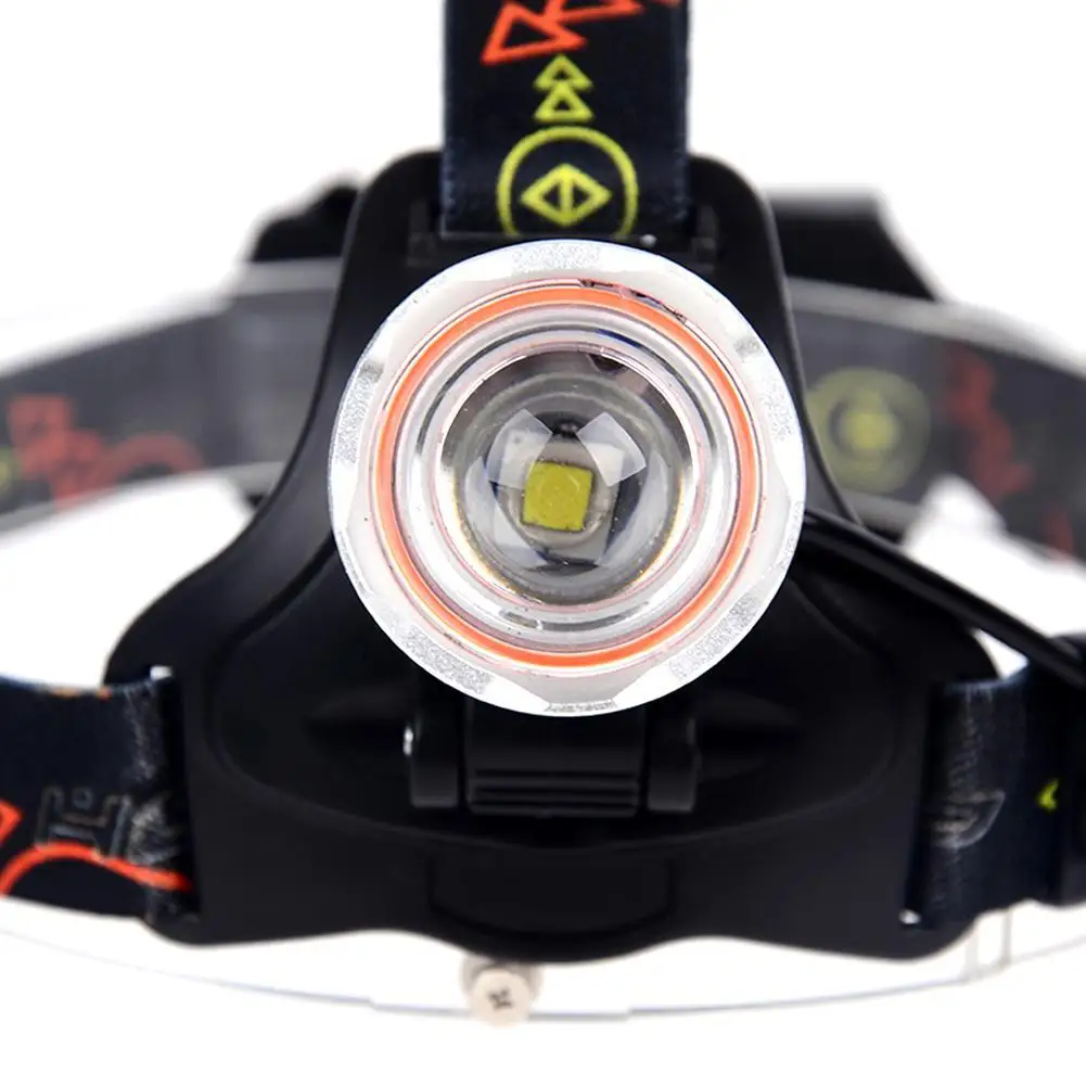 USB фары 4 режима Водонепроницаемый масштабируемый 2 * светодиодный 8000 Люмен LED Фара