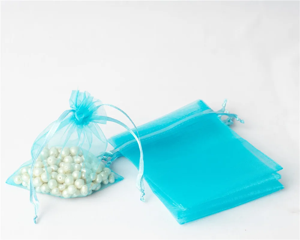 

50pcs 5x7 7x9 9x12 10x15 11x16 13x18 15x20 17x23cm Organza Bags Christmas Valentine's Day Party Candy Box Chocolate Gift Bags