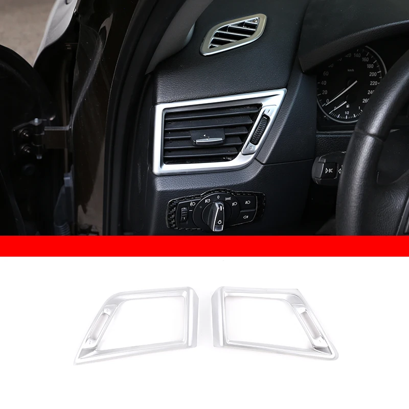 

For BMW X1 E84 2011-2015 ABS Chrome Car Console Side Air Conditioning Air Outlet Frame Decoration Cover Trim Interior Accessory