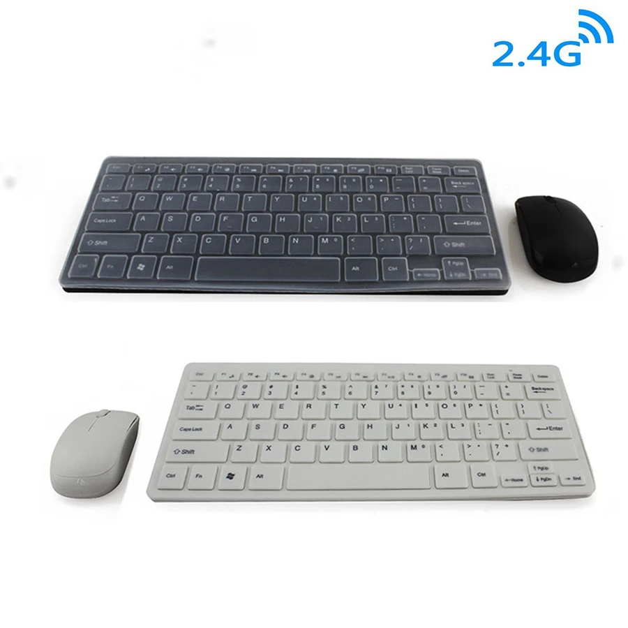 

Wireless Keyboard Mouse Combo Ultra-thin Ergonomic Gaming Keybord and Mause Office PC Gamer Keypad Mice Set With Protective Film