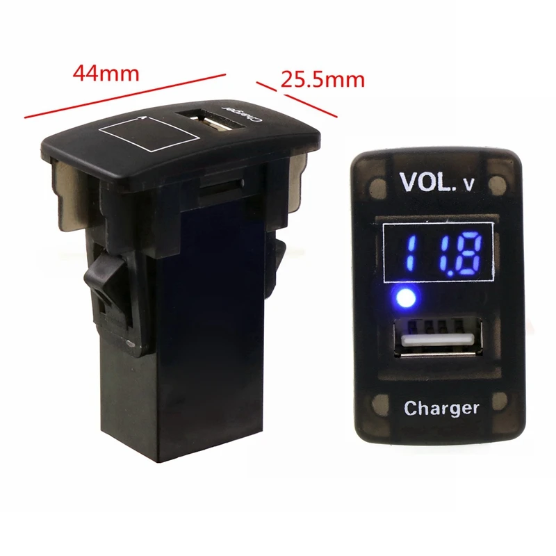 USB Charger DC12V 5V 2.1A Socket Car Led Digital Voltage Display Meter Battery Monitor for HONDA | Автомобили и мотоциклы