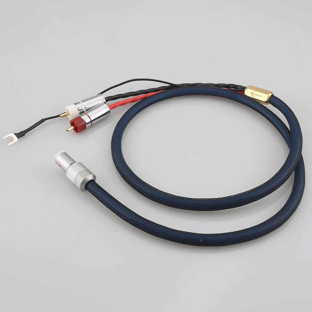 2021 Hifi audio 4 core OFC посеребренный G5 shield RCA 5 pin DIN XLR U spade plug Audio Phono кабель тонарма с