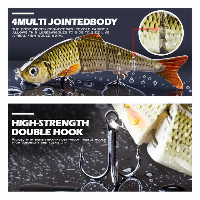 Hotsale 6.5cm/8cm/12cm Fishing Lure Multi Jointed Hard Bait Lifelike joint bait Wobblers Sinking Swimbait Fishing Lure Crankbait 6