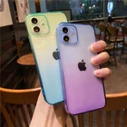 2021 прозрачный радужный Красочный мягкий ТПУ чехол для iPhone 12 11 Pro Max Mini X XR XS Max 7 8 Plus SE2 2020 силиконовый чехол Coque