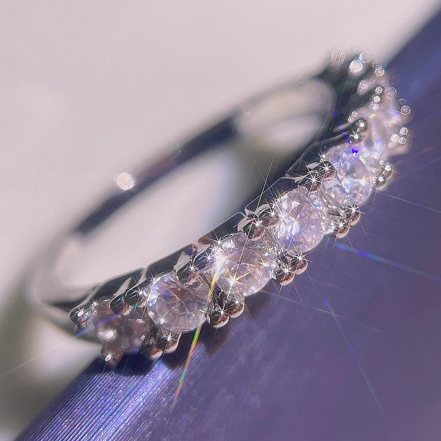 2022 Новое поступление модное роскошное S925 AAA циркониевое Вечность Обручальное