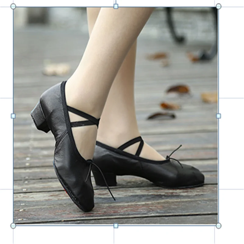 Качественная женская обувь для танцев на среднем каблуке кожаные женские