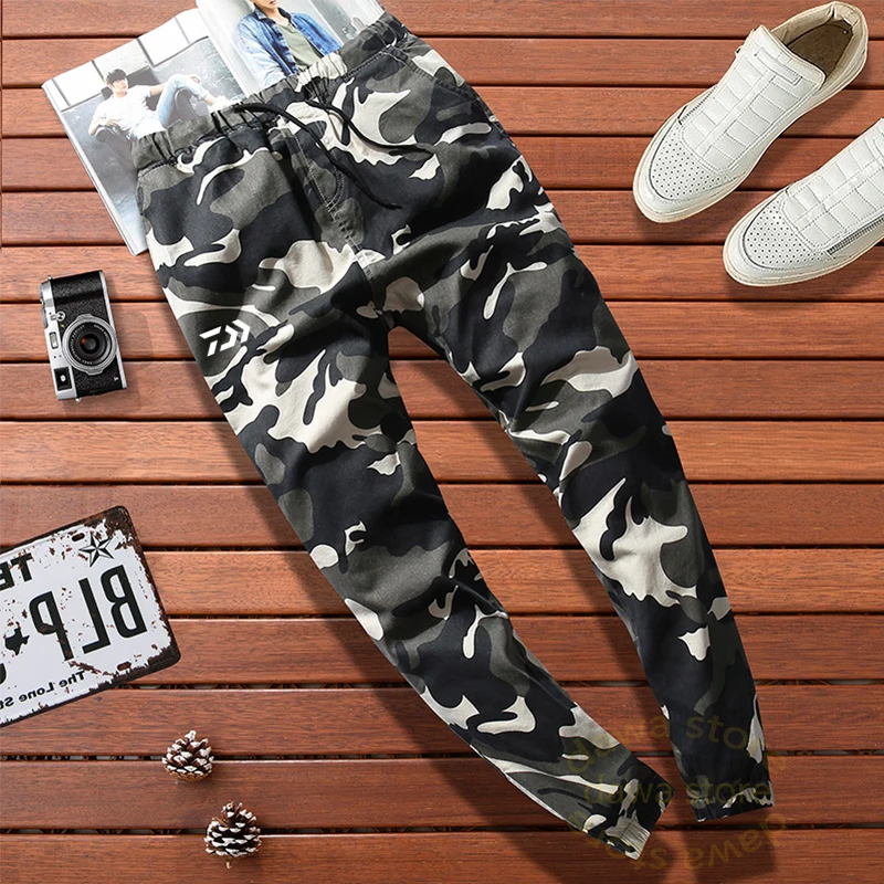 Брюки мужские камуфляжные с кулиской дышащие для рыбалки охоты повседневные