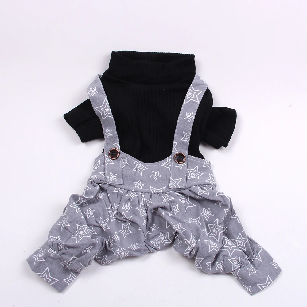 Маленькая собака кошка платье/комбинезон Звезды Дизайн Pet футболка со щенком