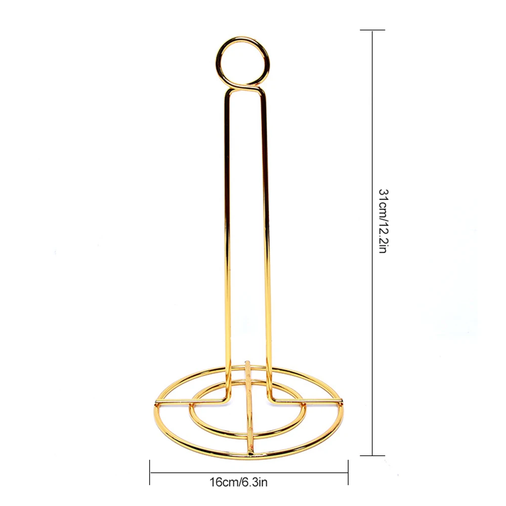 European Luxury Stainless Steel Vertical Paper Towel Holder Toilet Paper Holder Stand Bathroom Tissue Rack Kitchen Towel Hook