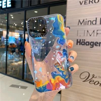 transparent watercolor chinese style for iphone 11 12 11pro max xr xs max x 7 8 plus 11pro 12 shockproof bumper back cover