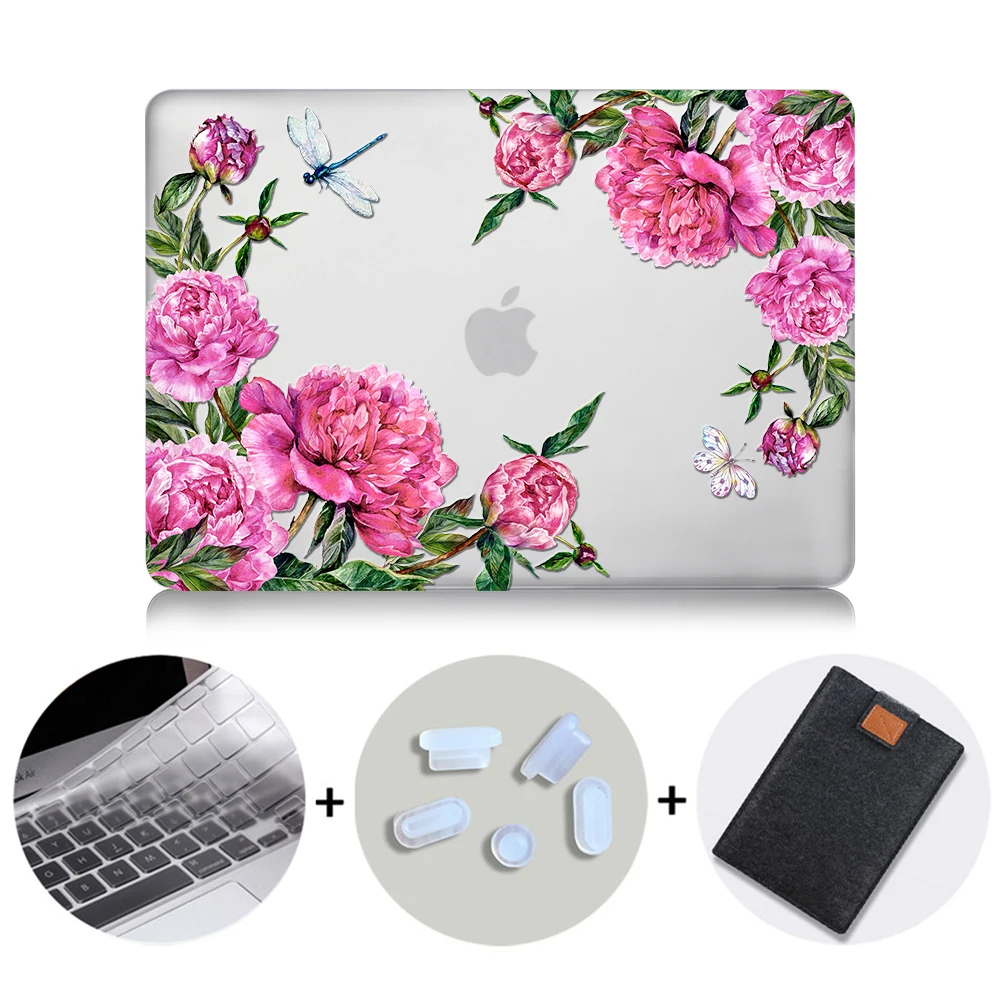 MTT чехол с цветами и кристаллами для Macbook Air Pro retina 11, 12, 13, 15, твердый цветочный чехол для mac book Pro 13,3 дюймов, сумка для ноутбука - Цвет: MB13