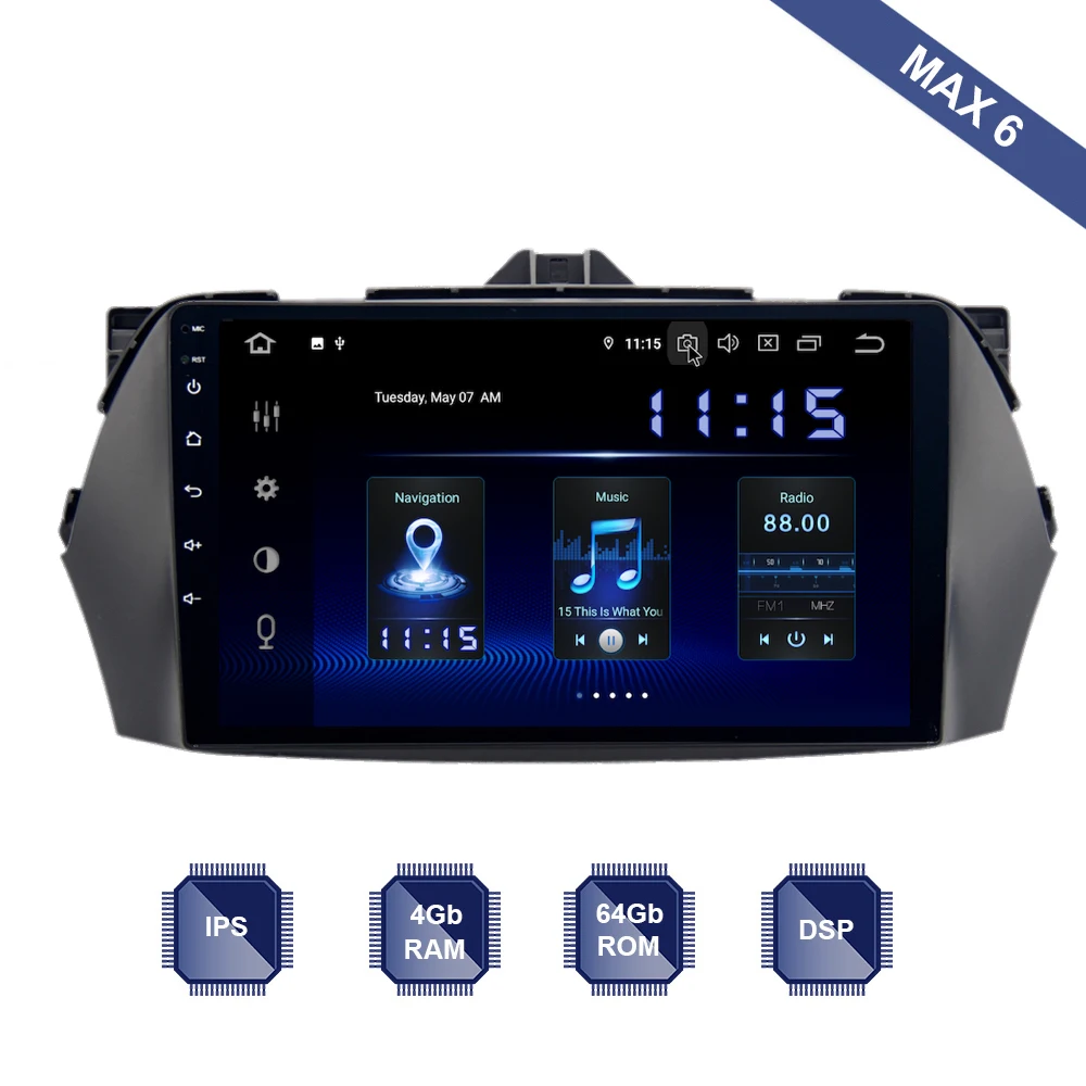 

Android 10 Car Radio 2 Din GPS for Suzuki Ciaz Alivio 2016 2017 2018 PX6 DSP IPS HDMI 4Gb+64Gb RDS WIFI RDS USB BT Mirror-link