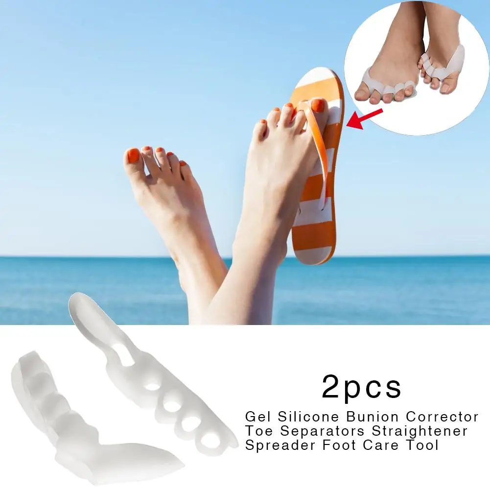 2 шт. гелевый силиконовый корректор Bunion разделитель большого пальца для ног