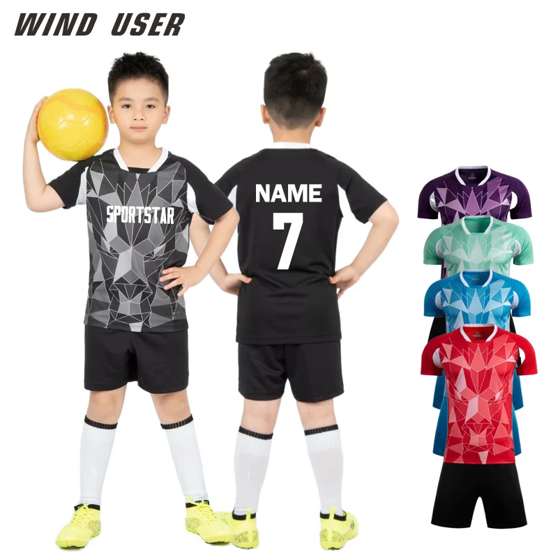 DIY football Soccer jerseys set men's football uniforms set custom soccer shirts and shorts adult kids sports sets suit