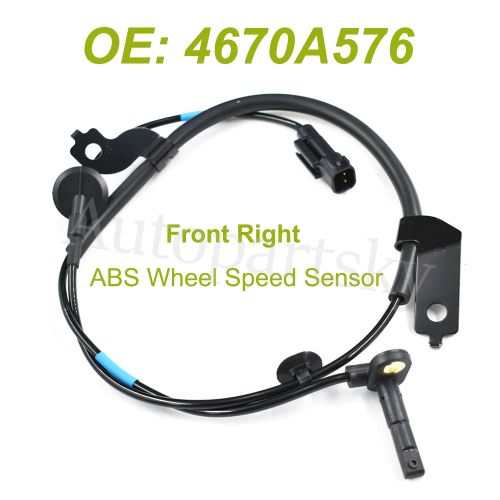

New Front Right ABS Wheel Speed Sensor 4670A576 For Mitsubishi Outlander Lancer VII ASX 2006 2007 2008 2009 2010 2011 2012