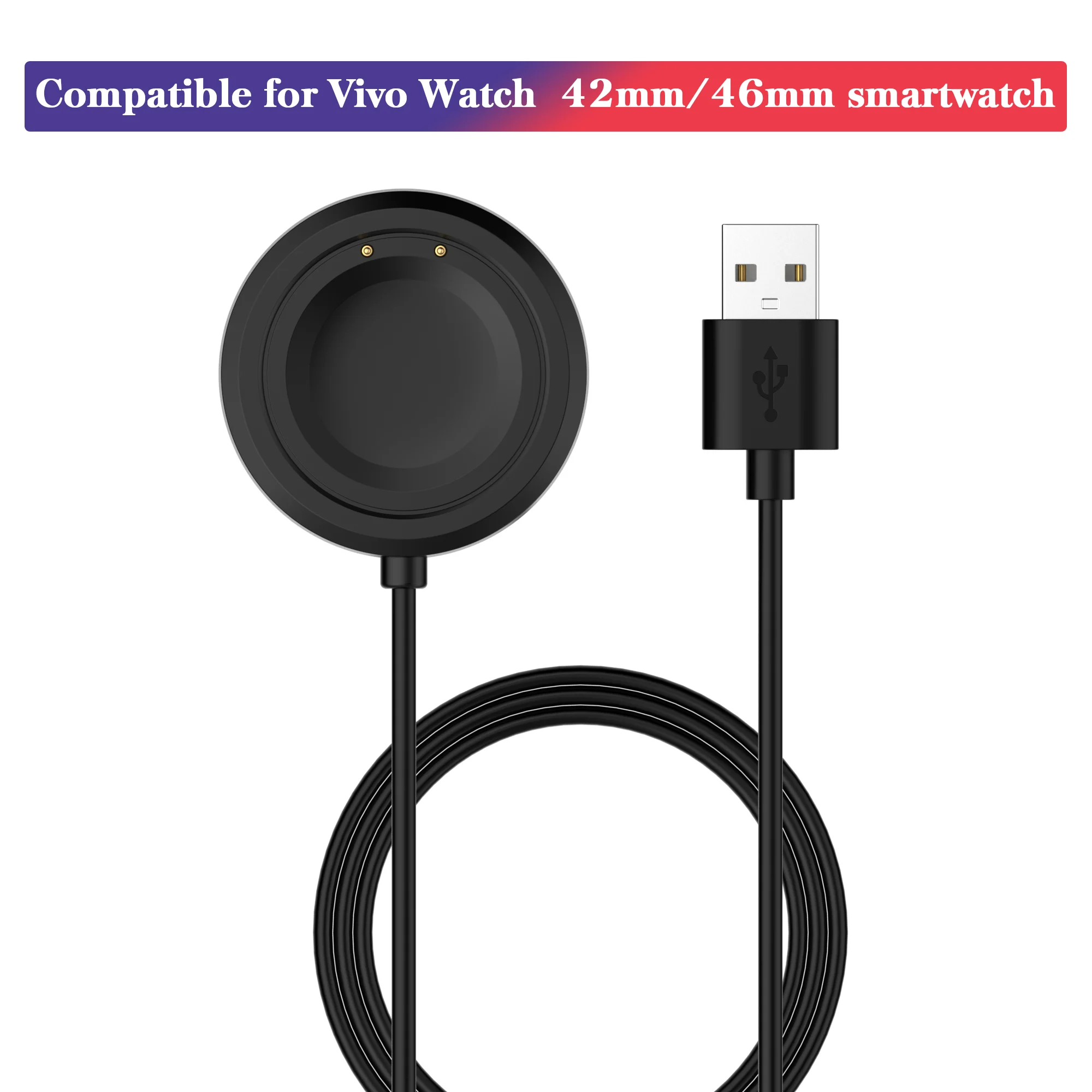 

Сменное магнитное зарядное устройство USB для умных часов Vivo watch 42 мм/46 мм, зарядное устройство для умных часов, кабель быстрой зарядки