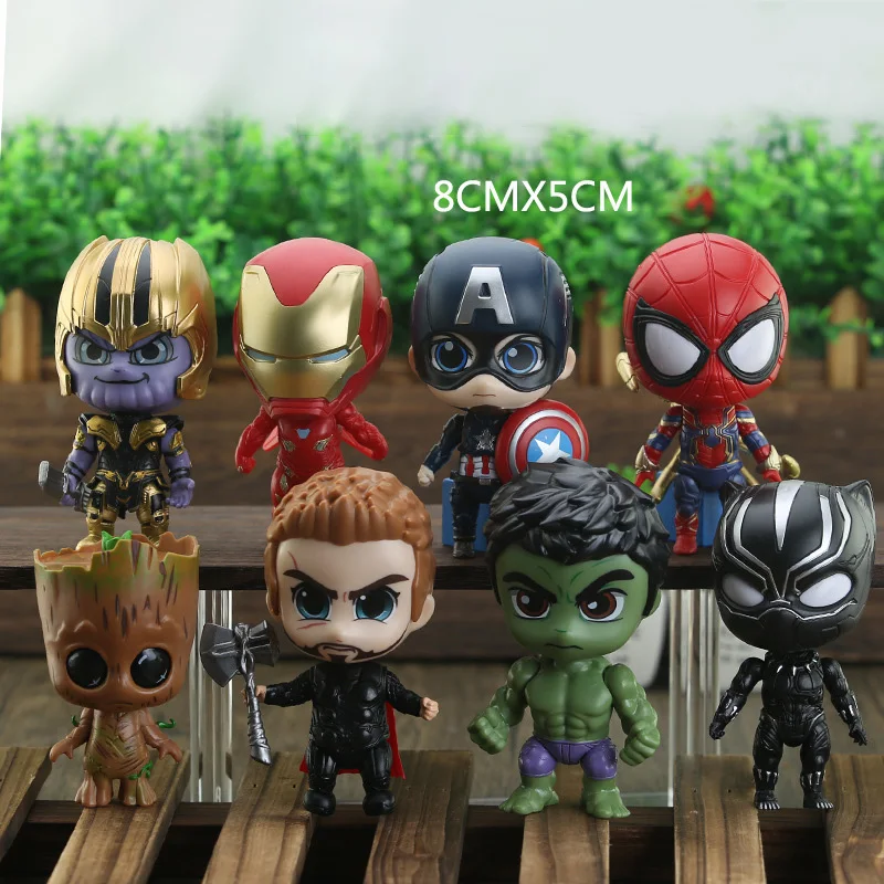 

Marvel Figures Set Anime Figure Avengers Birthday Decorations Action Figure Models Capsule Toy Gifts Children's Toys Dolls Model