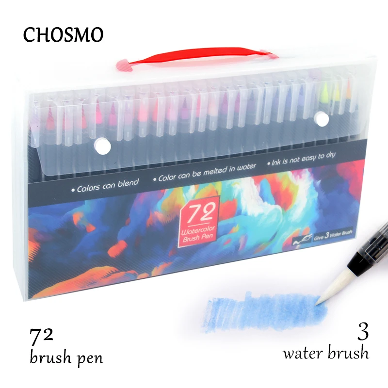 

Watercolor Brush Pens Art Marker Pens for Drawing Coloring Books Manga Calligraphy School Supplies Stationery