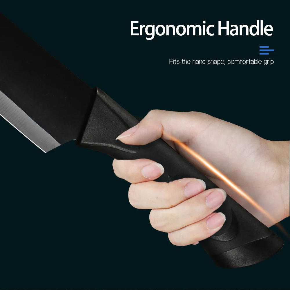 Damask черный набор кухонных ножей японские ножи шеф повара нарезка хлеба Santoku