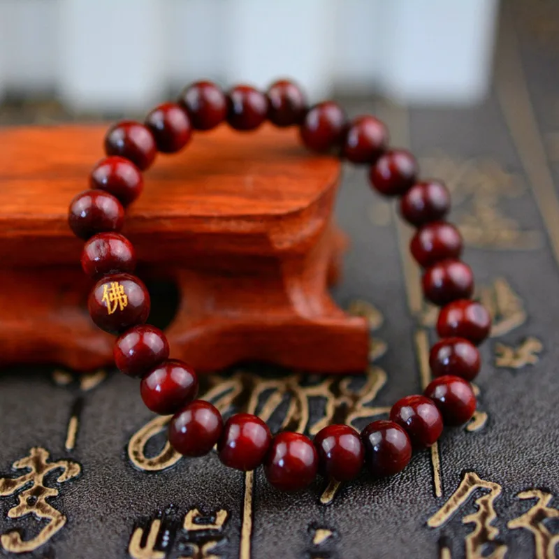 

Wood Beads Bracelets For Men Women Sandalwood Chinese Buddhist Buddha Meditation Prayer Bead Bracelet Rappers Jewelry Gifts