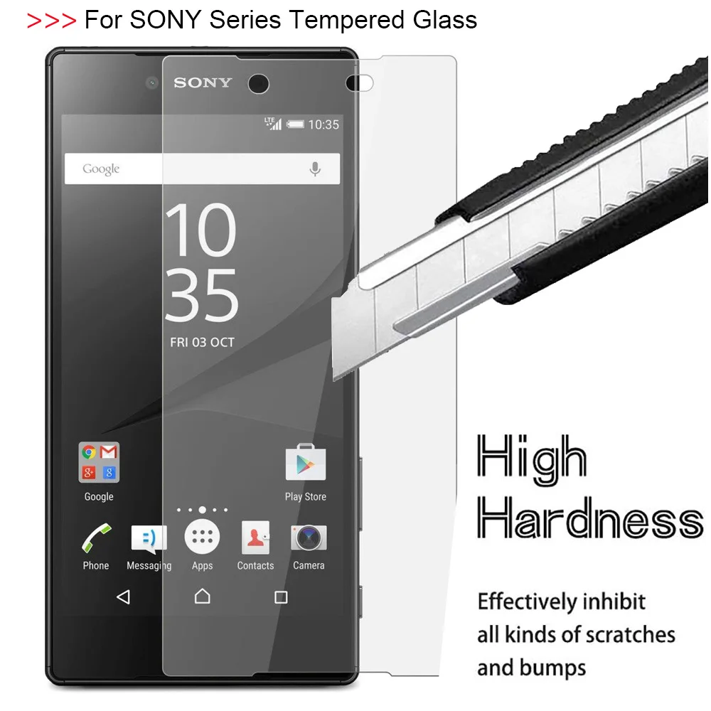 Защитное стекло 9H для SONY Xperia Z Z1 Z2 Z3 Z4 Z5 Compact M4 Aqua M5 | Мобильные телефоны и аксессуары