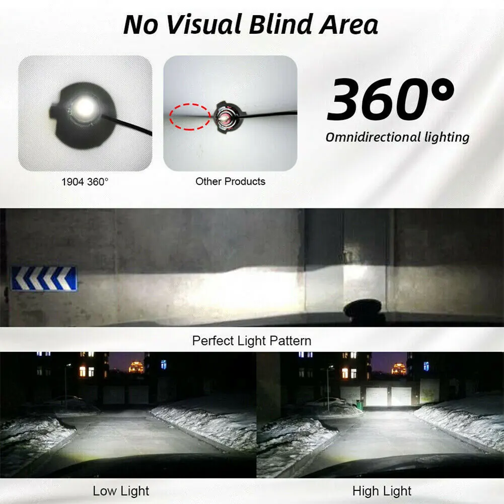 

High Bright CSP H7 200W 30000LM 6000K Cool White Car LED Headlight Bulb 2Pcs Headlights LED Headlights Pair