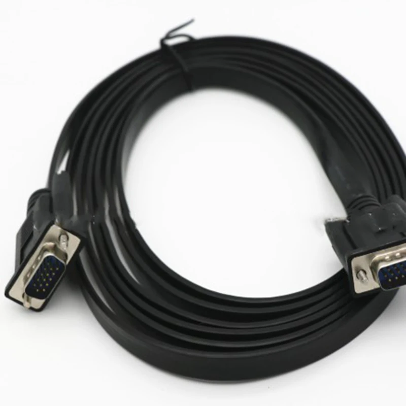 VGA Мужской 15PIN плоский 3+ 6 к VGA Мужской 15PIN Удлинительный кабель с патроном 1,8 м