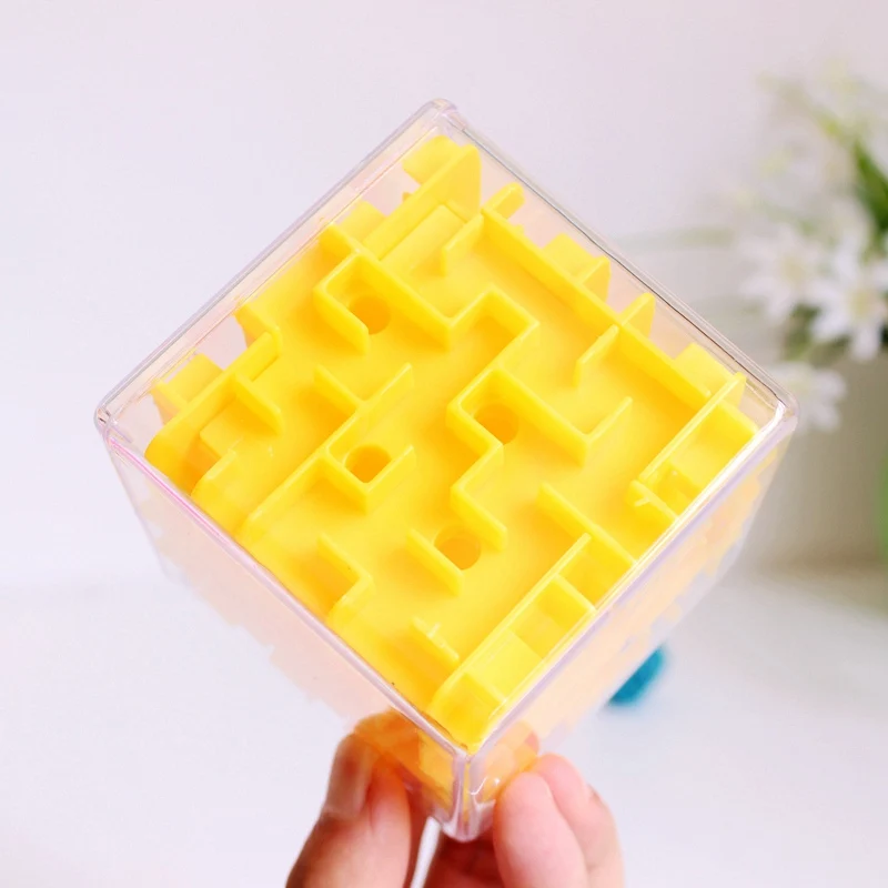 

3D Maze Magic Cube Six-sided Puzzle Speed Cube Rolling Ball Game Cubos Maze Toys Transparent for Children Educational Age Range
