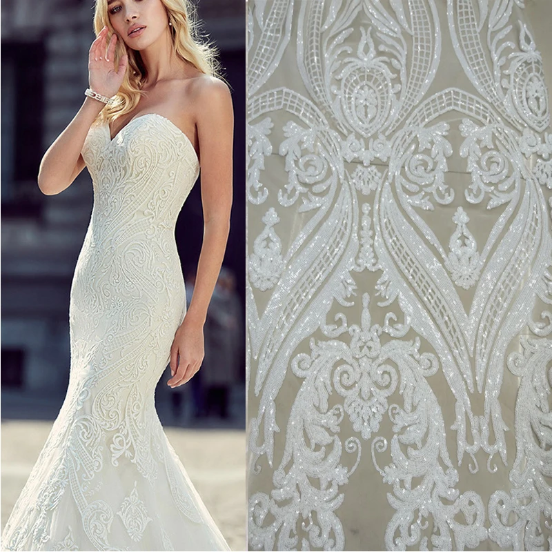 2021 африканская сетчатая кружевная ткань Высокое качество пайетки в нигерийском