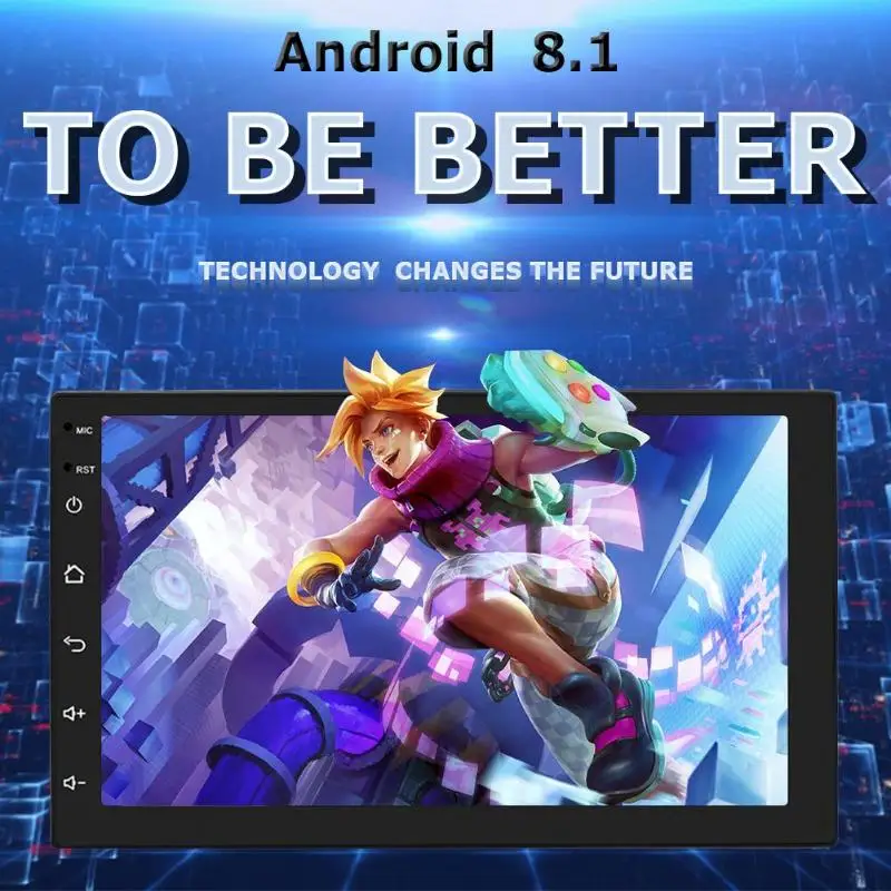7168 2 DIN 7 дюймов Android 8 1 автомобильный стерео gps BT4.0 FM радио MP5 плеер