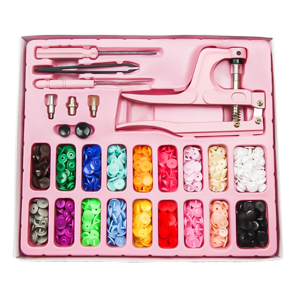 

200 Set T5 Snaps Plastic Buttons With Snaps Pliers Set for Clothes Sewing Bibs Rain Coat Crafting Domestic DIY Handmade Tools