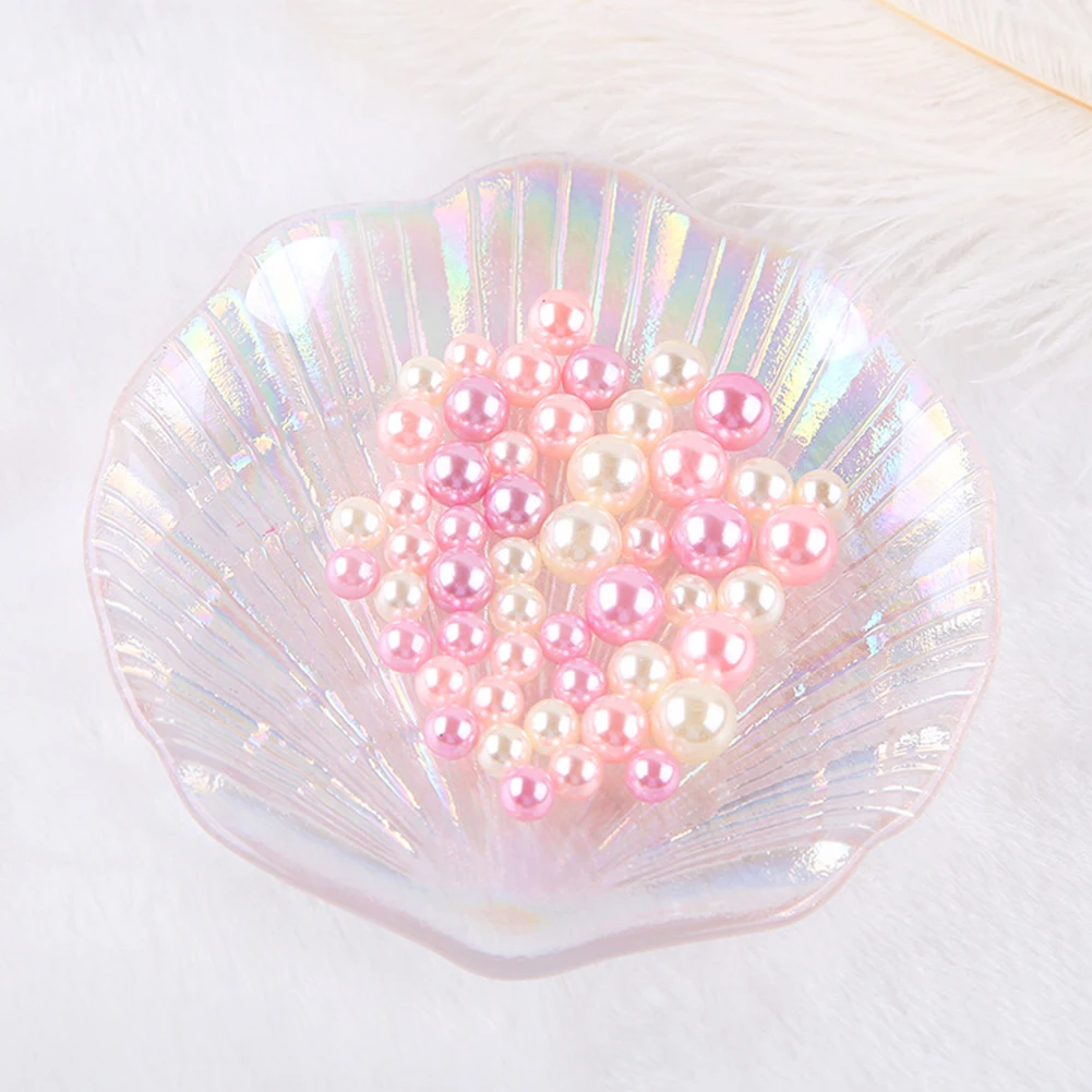 

Tool DIY Manicure Colorful Jewerly Crystal Glass Show Photo Props Display Tray Nail Art Plate Board False Tips Shell