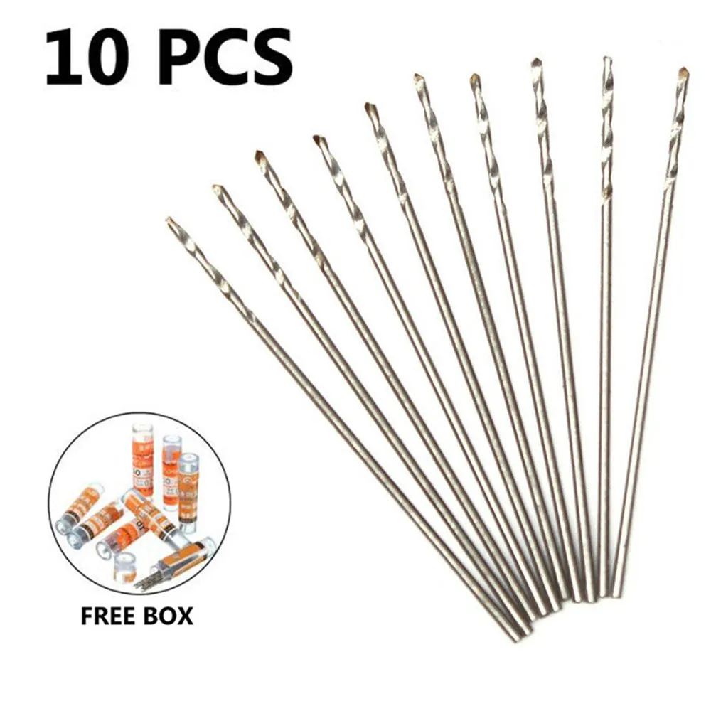 

10pcs 1.0mm Drill Straight Shank Spiral Drill High Speed Steel Drill Bit For Iron Steel Aluminum Wood Processing Drill Bit Tools