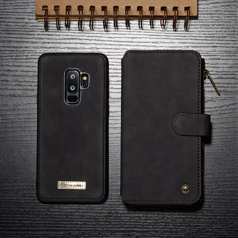 CaseMe Vintage Genuine Leather Multifunction Wallet Detachable Phone Case for Samsung Galaxy S9 S8 S10 S20 Plus Ultra Note 10 9 | Мобильные