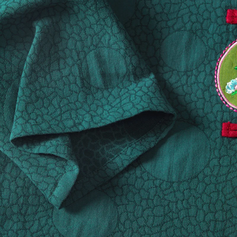 Национальный Стиль Осень Новый Ретро Вышивка женская рубашка короткое пальто