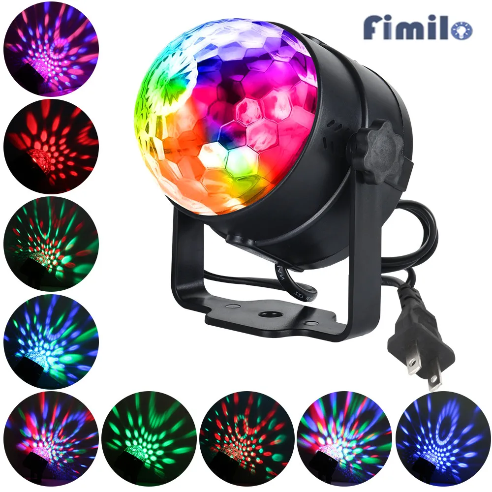 Вращающийся диско шар Fimilo с активацией звуком освещение для диджея сценическое