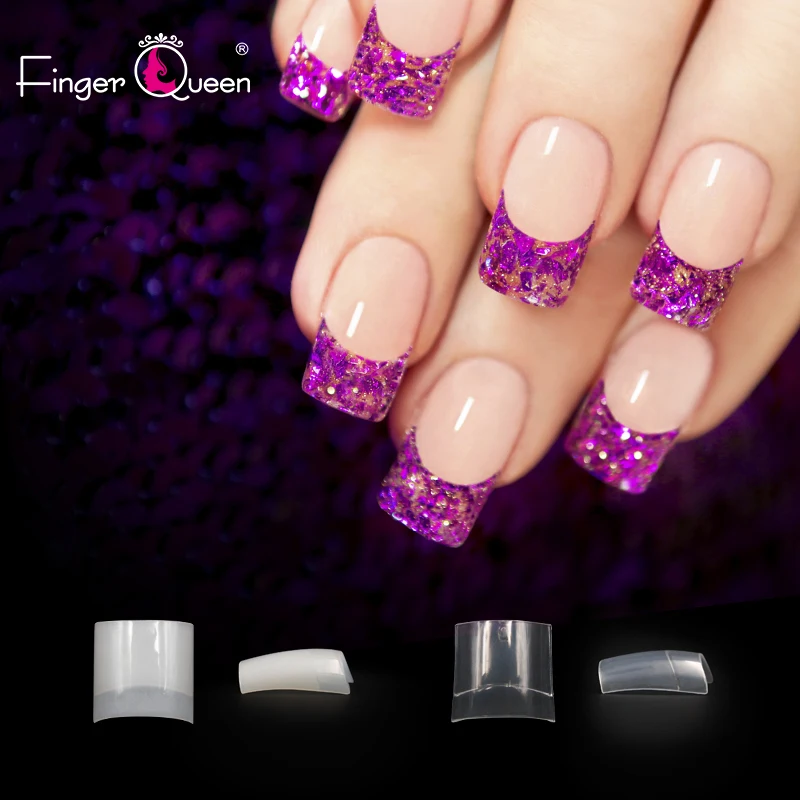 500 шт Французский Ложные акриловый Фрезер для ногтей cо шлифовальными советы и