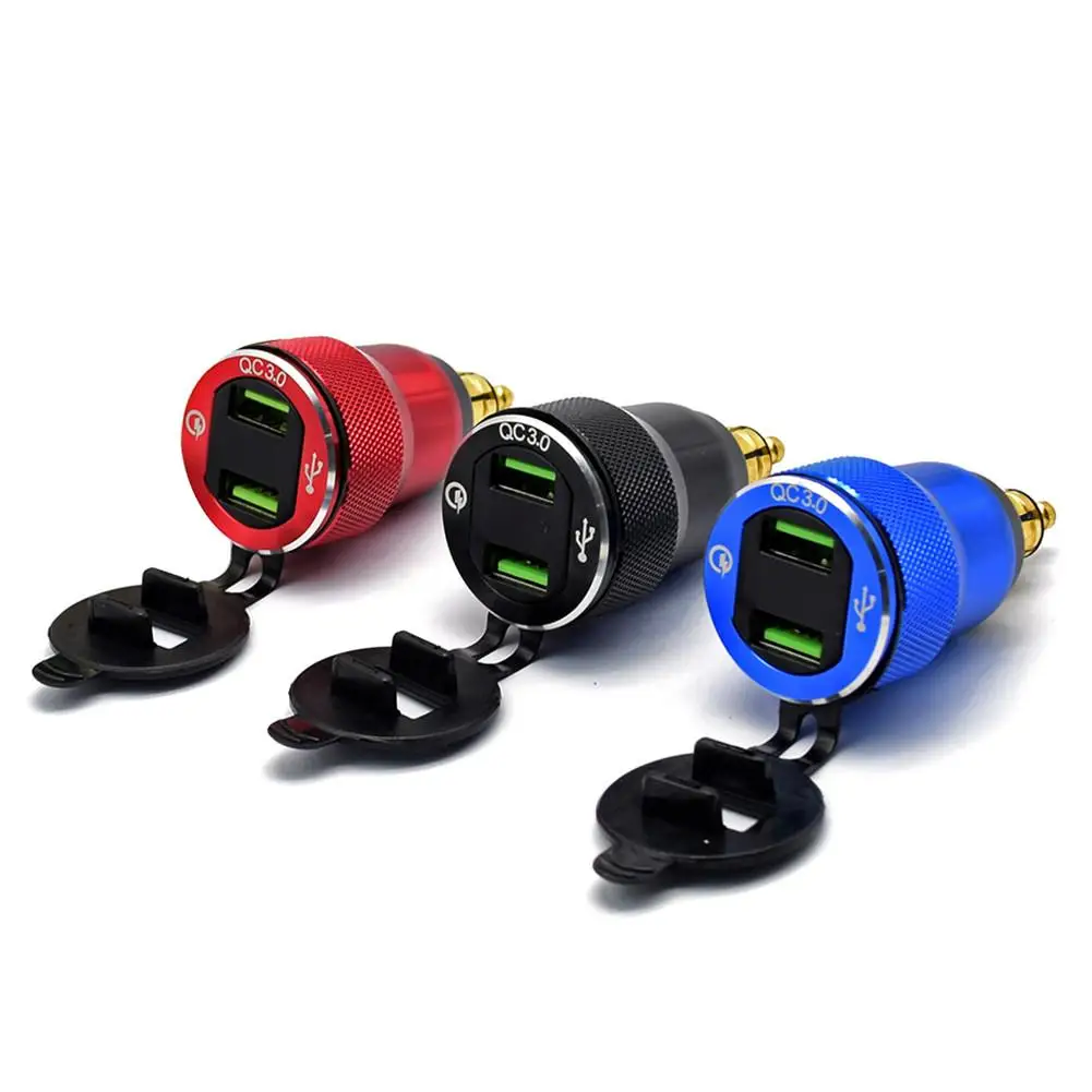 Быстрая зарядка для мотоцикла 3 0 двойное Автомобильное зарядное USB устройство