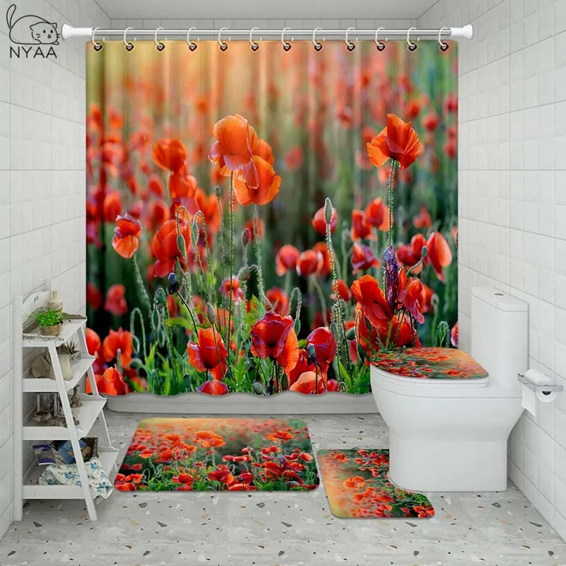 Vixm Водонепроницаемая душевая занавеска для ванной комнаты с изображением