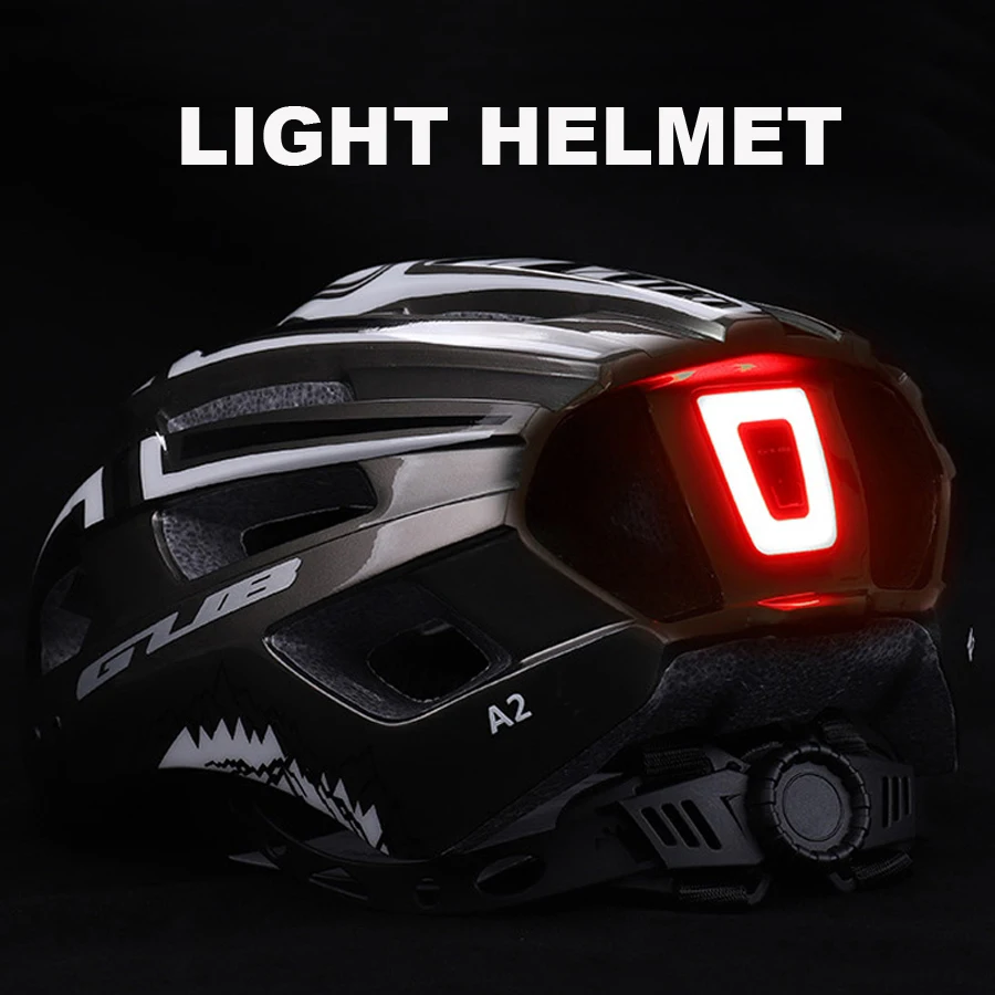 Bicycle Helmet LED Light Rechargeable Intergrally-molded Cycling Helmet Mountain Road Bike Helmet