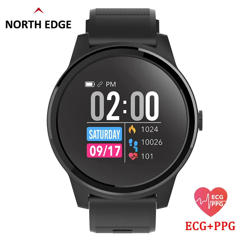 Умные часы North Edge с монитором сердечного ритма ЭКГ PPG кровяное давление IP67 Водонепроницаемый фитнес-трекер Браслет умные часы