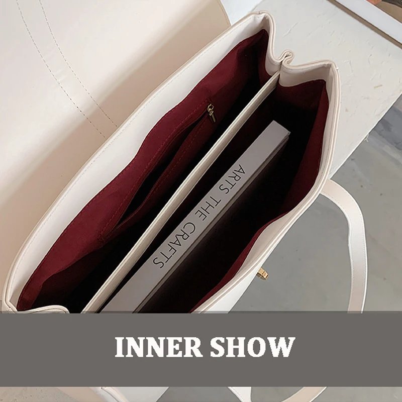 

Vintage Big Handbags Designer Luxury Casual Women Shoulder Bags Female Bag Lady Large Capacity Totes Simply Flap Purses 2021 New