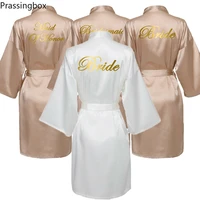 satin silk robes for women wedding robe bride bridesmaid dressing gown bridesmaid rose gold custom print robe