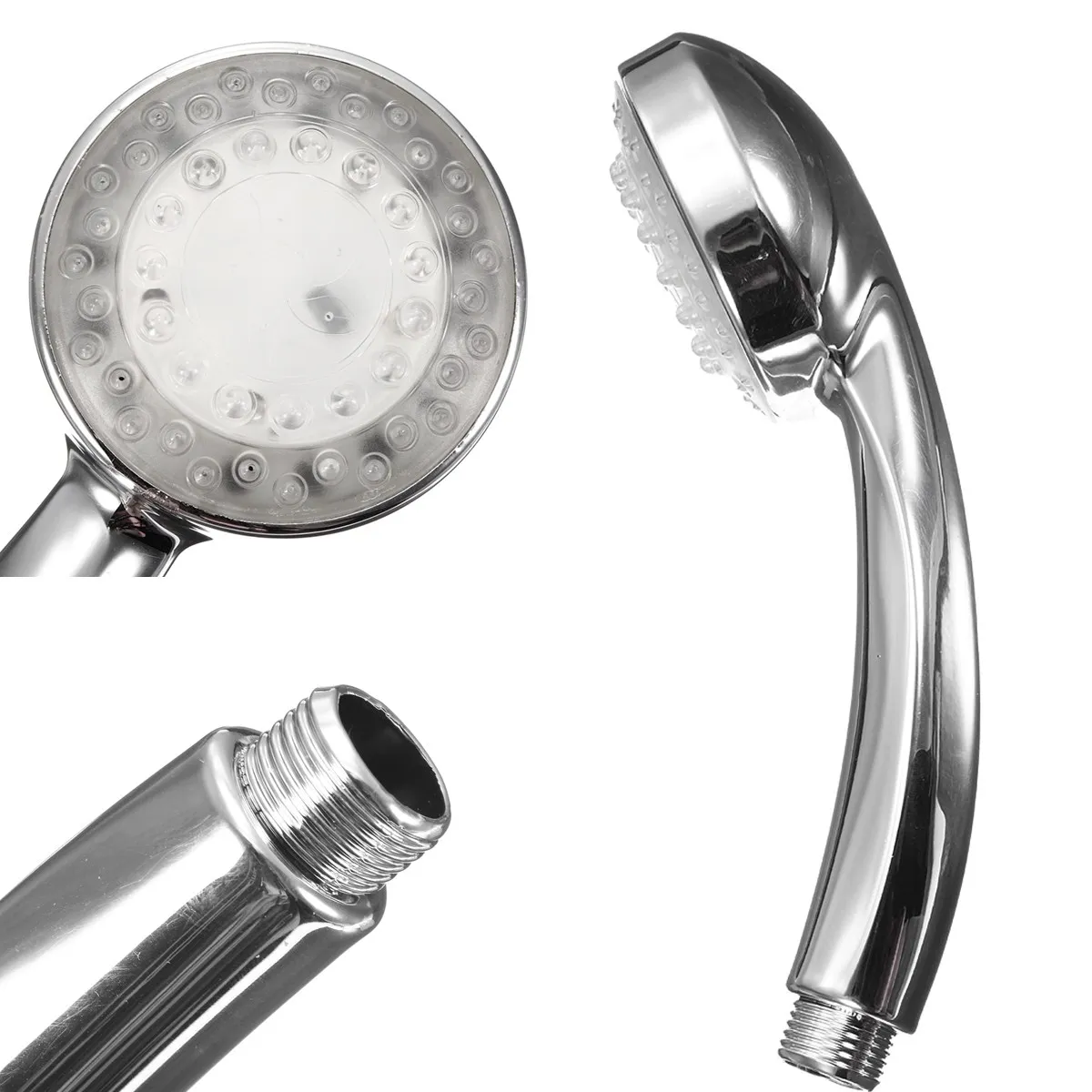 

7 Color Changing LED Spa Shower Head Temperature Control Bathroom High Pressure Automatic LED Water Saving Hand Shower head