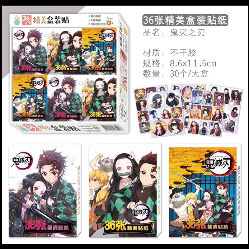 10 коробок/лот аниме Kimetsu без Yaiba/Демон убийца волшебный 3d настенные наклейки в