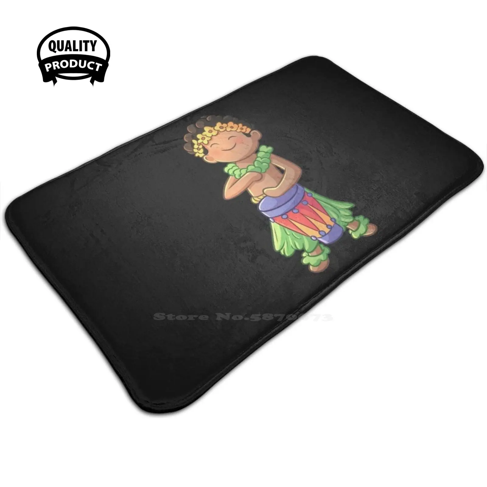 Мягкий домашний Противоскользящий коврик Hula для мальчиков ковер гавайский