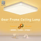 Декоративная Хрустальная потолочная лампа с зубчатой рамой, современные квадратные и круглые светодиодные светильники, комнатное освещение для гостиной, спальни