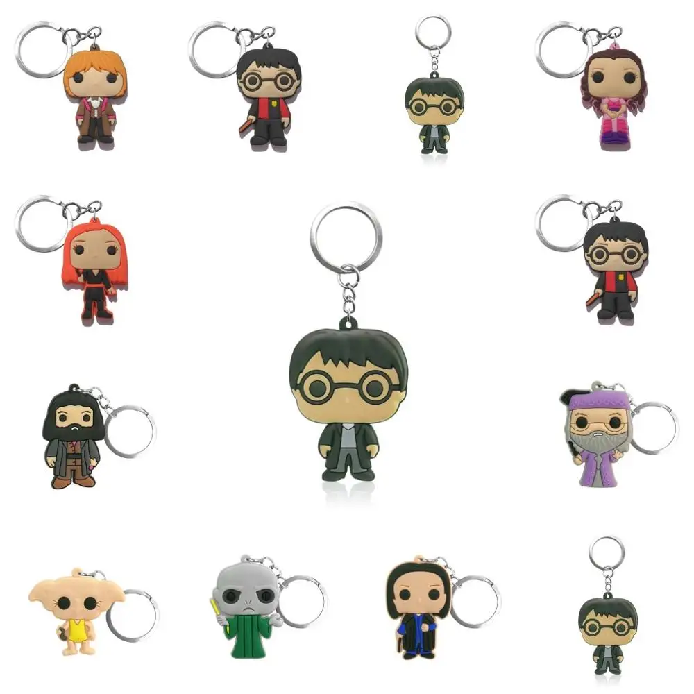 1 шт ПВХ брелок мультфильм фигурка аниме для ключей держатель модный