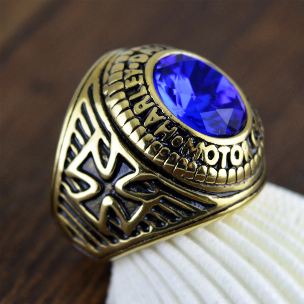 European and American personality retro turquoise cross titanium steel ring jewelry | Украшения и аксессуары