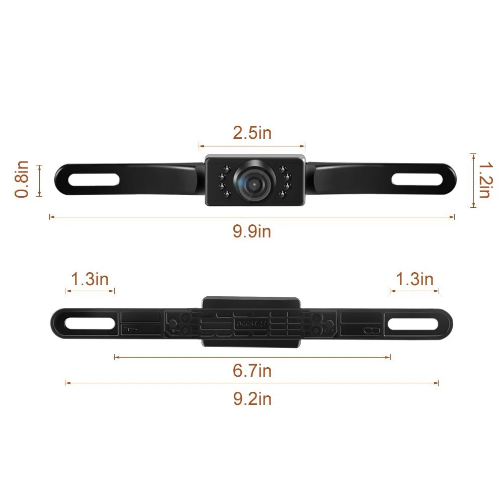 

License Plate Frame Ip69 License Plate Rear View Camera 25*3cm